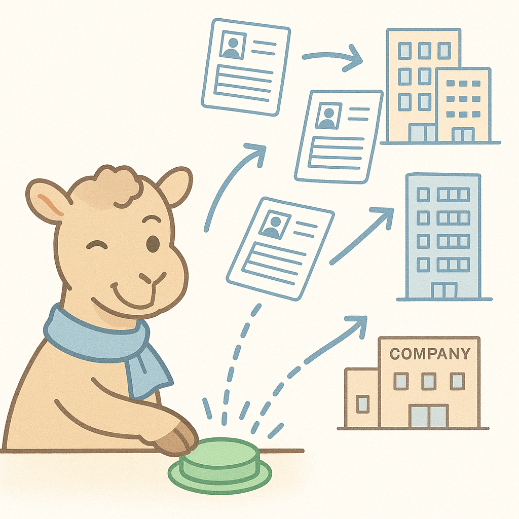 RAKUDAがワンクリックで応募送信